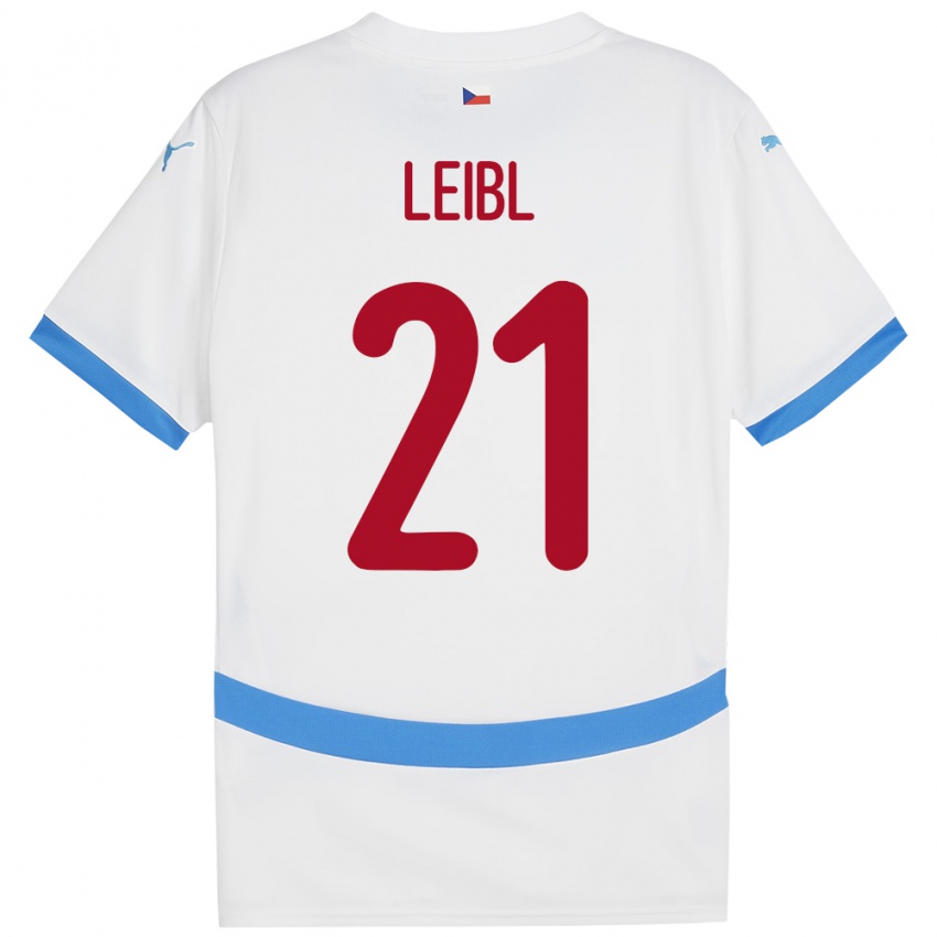 Niño Camiseta Chequia Adam Leibl #21 Blanco 2ª Equipación 24-26 La Camisa Chile