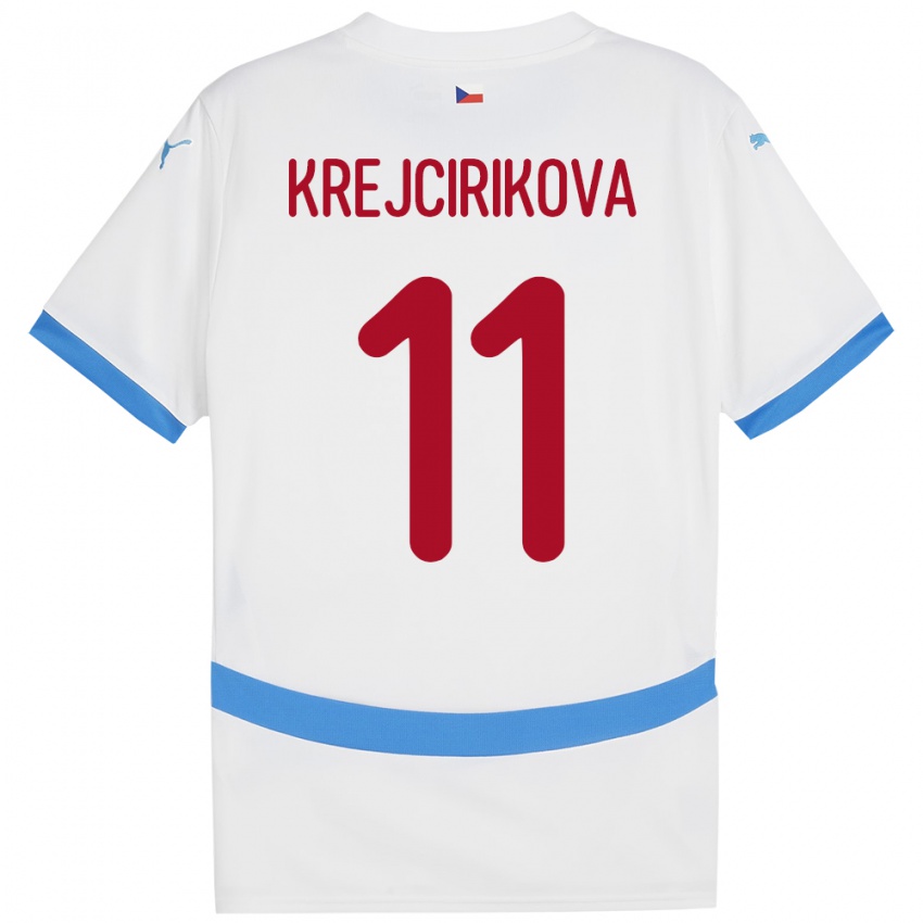 Niño Camiseta Chequia Tereza Krejčiříková #11 Blanco 2ª Equipación 24-26 La Camisa Chile