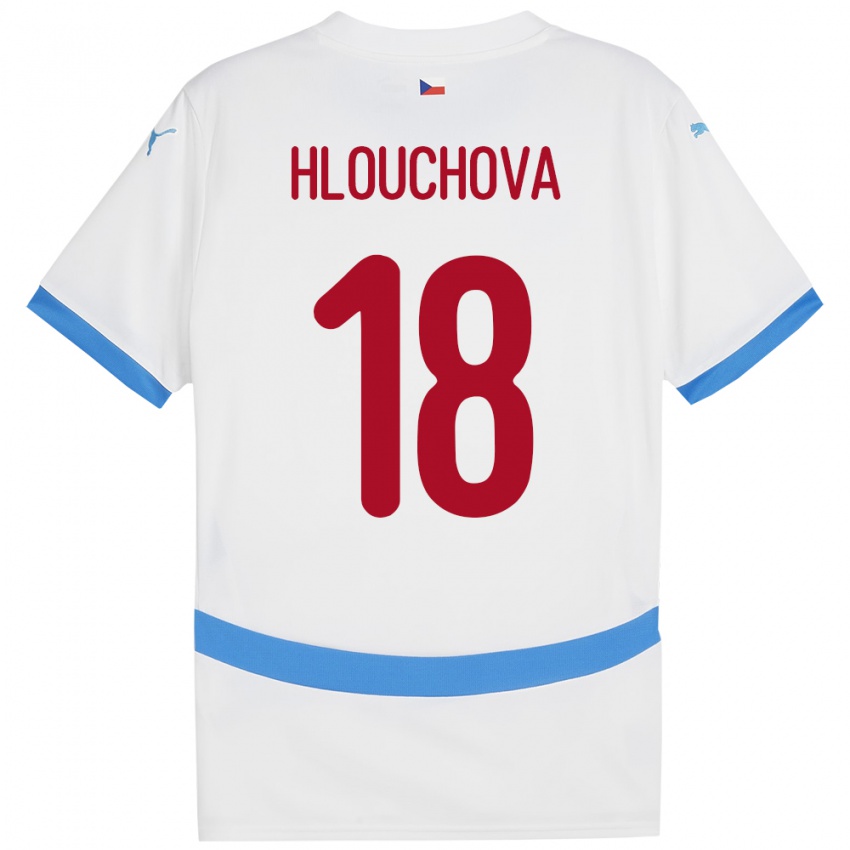 Niño Camiseta Chequia Radka Hlouchová #18 Blanco 2ª Equipación 24-26 La Camisa Chile