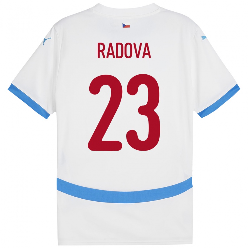 Niño Camiseta Chequia Michaela Radová #23 Blanco 2ª Equipación 24-26 La Camisa Chile