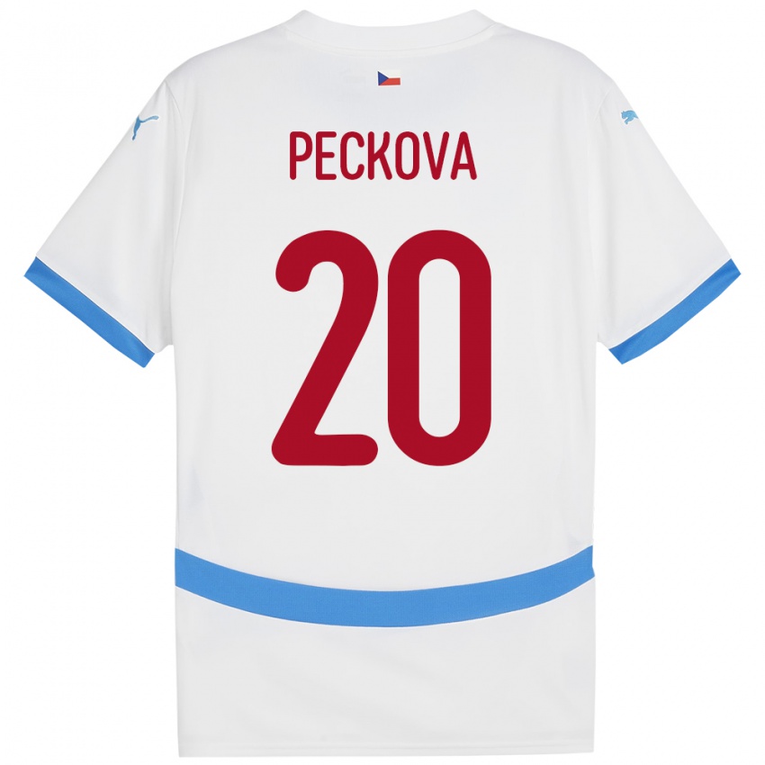 Niño Camiseta Chequia Alena Pěčková #20 Blanco 2ª Equipación 24-26 La Camisa Chile