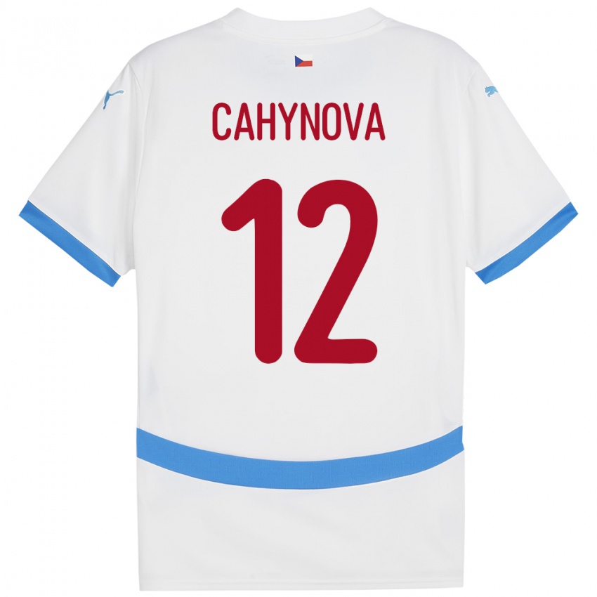 Niño Camiseta Chequia Klára Cahynová #12 Blanco 2ª Equipación 24-26 La Camisa Chile