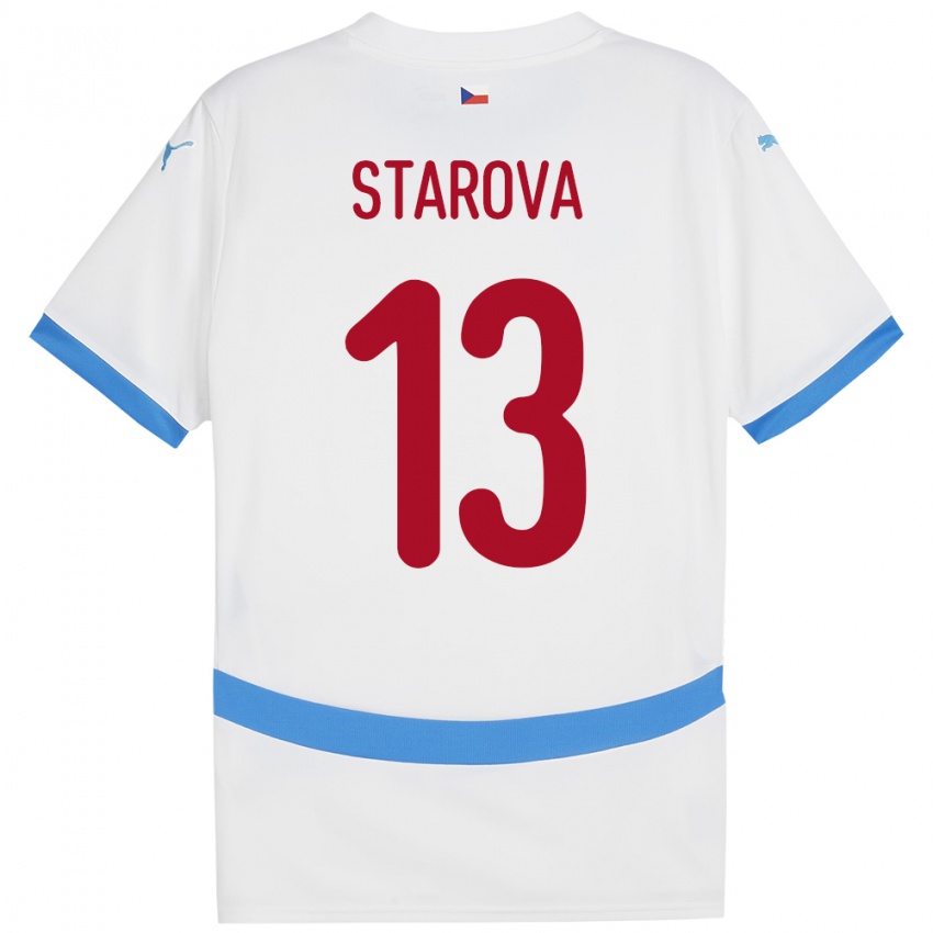 Niño Camiseta Chequia Antonie Stárová #13 Blanco 2ª Equipación 24-26 La Camisa Chile