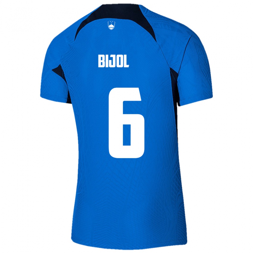 Niño Camiseta Eslovenia Jaka Bijol #6 Azul 2ª Equipación 24-26 La Camisa Chile
