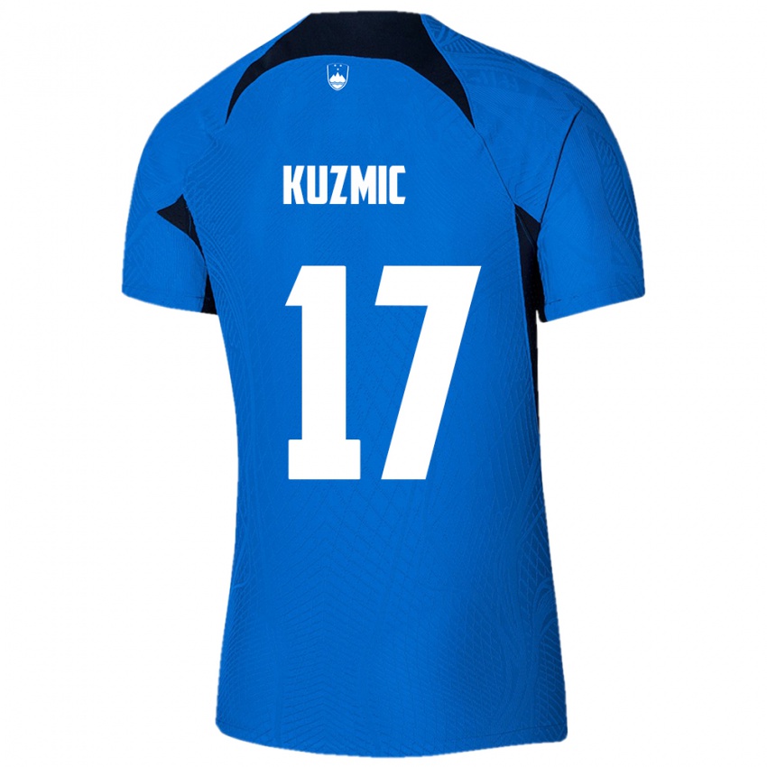 Niño Camiseta Eslovenia Srdjan Kuzmic #17 Azul 2ª Equipación 24-26 La Camisa Chile