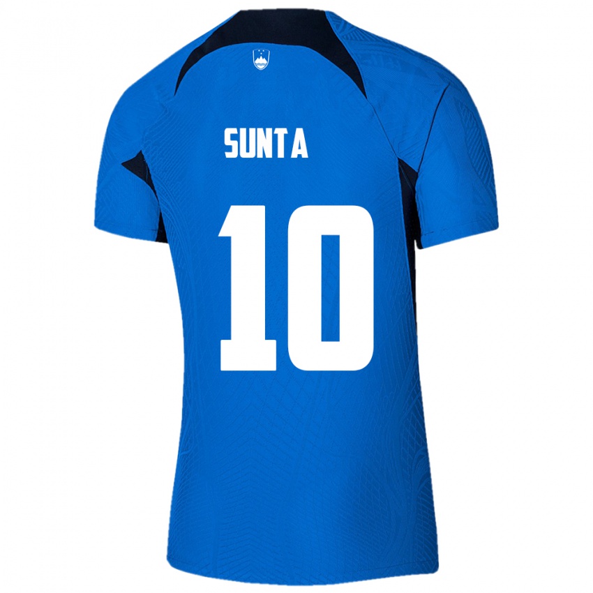 Niño Camiseta Eslovenia Sven Sunta #10 Azul 2ª Equipación 24-26 La Camisa Chile