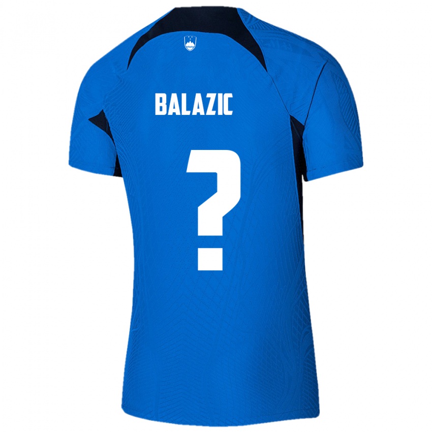 Niño Camiseta Eslovenia Jan Balazic #0 Azul 2ª Equipación 24-26 La Camisa Chile