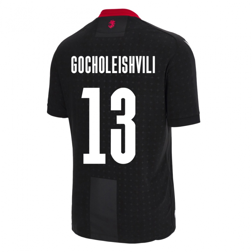 Niño Camiseta Georgia Giorgi Gocholeishvili #13 Negro 2ª Equipación 24-26 La Camisa Chile