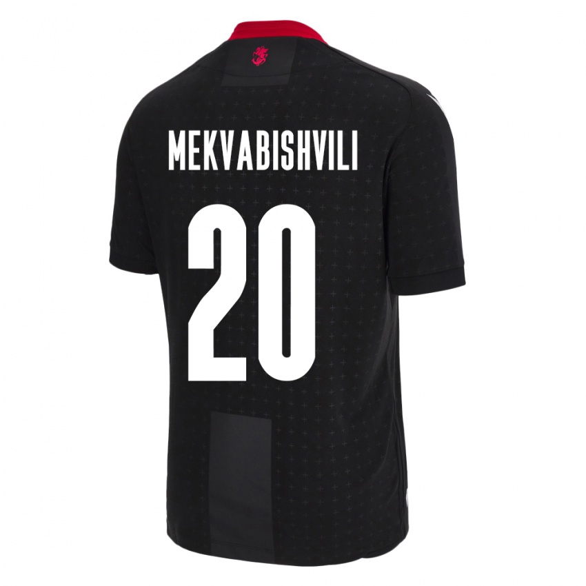 Niño Camiseta Georgia Anzor Mekvabishvili #20 Negro 2ª Equipación 24-26 La Camisa Chile