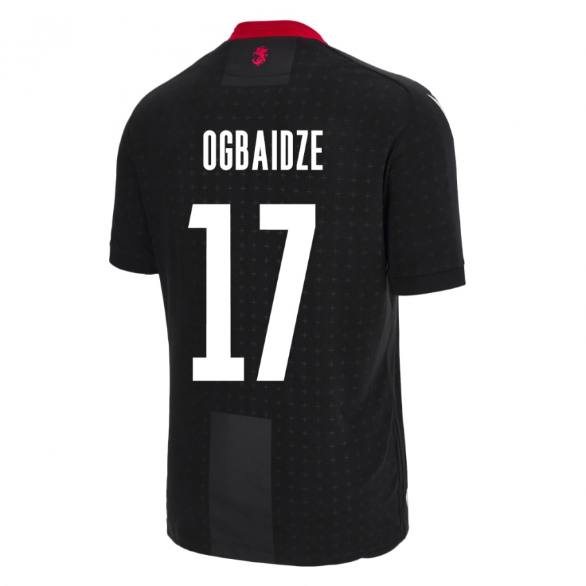 Niño Camiseta Georgia Shalva Ogbaidze #17 Negro 2ª Equipación 24-26 La Camisa Chile