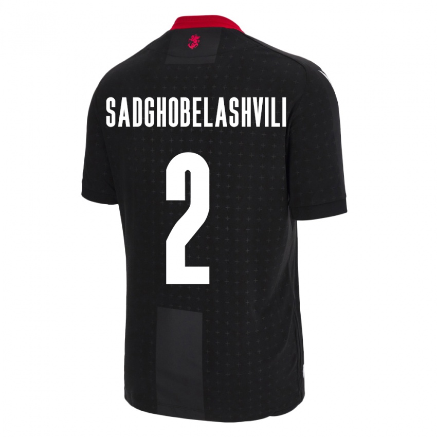 Niño Camiseta Georgia Gela Sadghobelashvili #2 Negro 2ª Equipación 24-26 La Camisa Chile