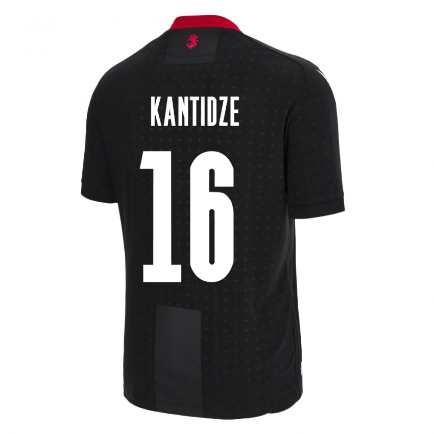 Niño Camiseta Georgia Nikoloz Kantidze #16 Negro 2ª Equipación 24-26 La Camisa Chile