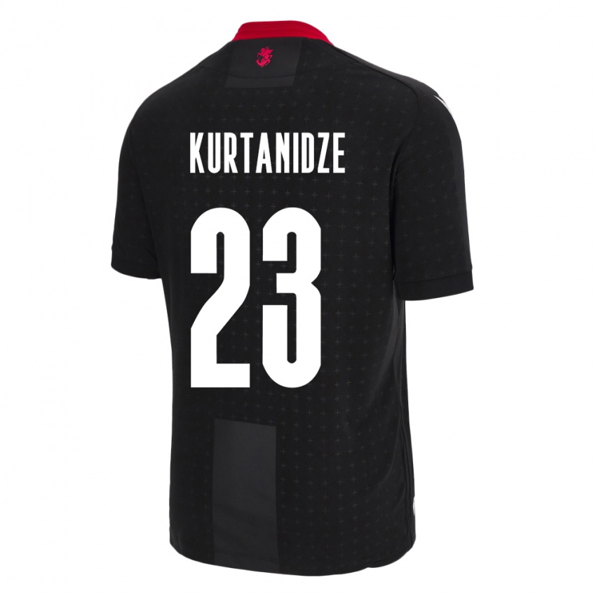 Niño Camiseta Georgia Revaz Kurtanidze #23 Negro 2ª Equipación 24-26 La Camisa Chile