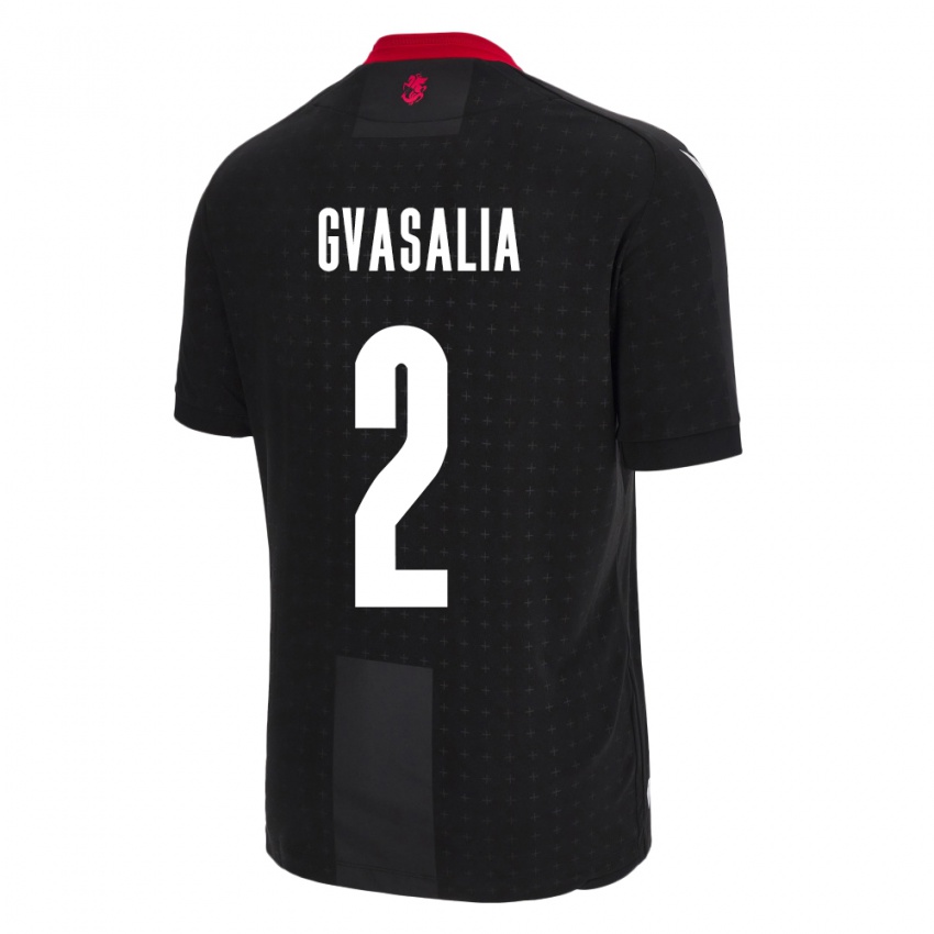 Niño Camiseta Georgia Giorgi Gvasalia #2 Negro 2ª Equipación 24-26 La Camisa Chile