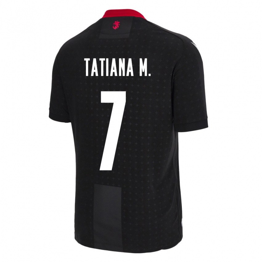 Niño Camiseta Georgia Tatiana Matveeva #7 Negro 2ª Equipación 24-26 La Camisa Chile