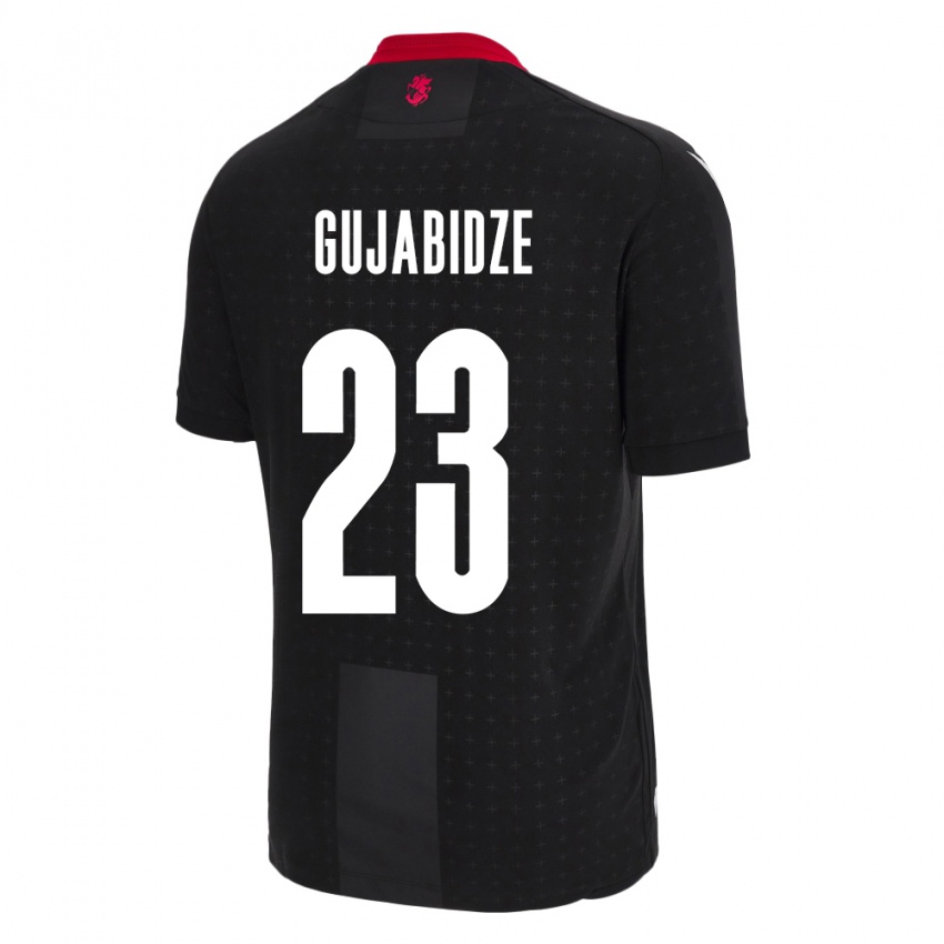 Niño Camiseta Georgia Nino Gujabidze #23 Negro 2ª Equipación 24-26 La Camisa Chile