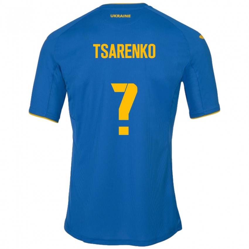 Niño Camiseta Ucrania Anton Tsarenko #0 Azul 2ª Equipación 24-26 La Camisa Chile