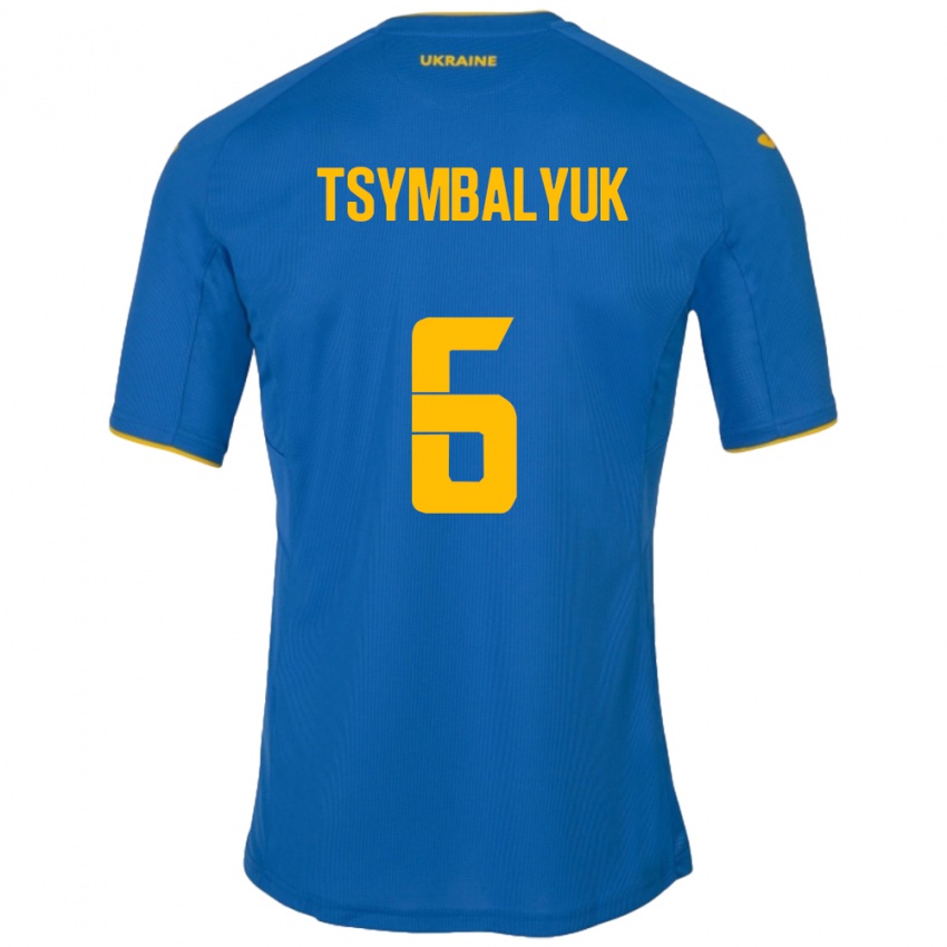 Niño Camiseta Ucrania Maksym Tsymbalyuk #6 Azul 2ª Equipación 24-26 La Camisa Chile