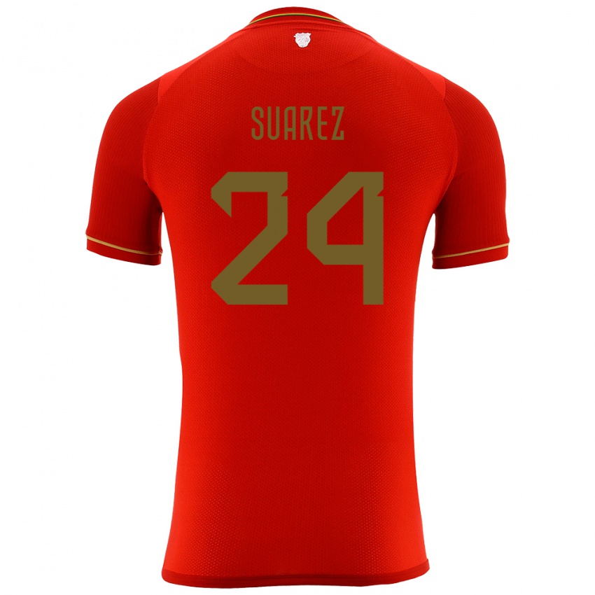 Niño Camiseta Bolivia Marcelo Suárez #24 Rojo 2ª Equipación 24-26 La Camisa Chile