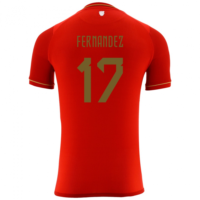 Niño Camiseta Bolivia Roberto Fernández #17 Rojo 2ª Equipación 24-26 La Camisa Chile