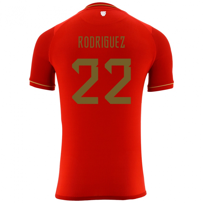 Niño Camiseta Bolivia Carlitos Rodriguez #22 Rojo 2ª Equipación 24-26 La Camisa Chile