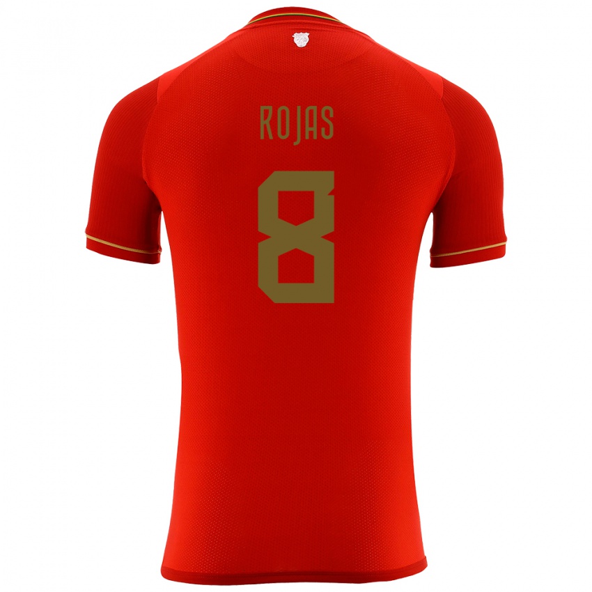 Niño Camiseta Bolivia Jairo Rojas #8 Rojo 2ª Equipación 24-26 La Camisa Chile