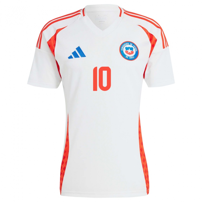 Niño Camiseta Chile Yanara Aedo #10 Blanco 2ª Equipación 24-26 La Camisa Chile