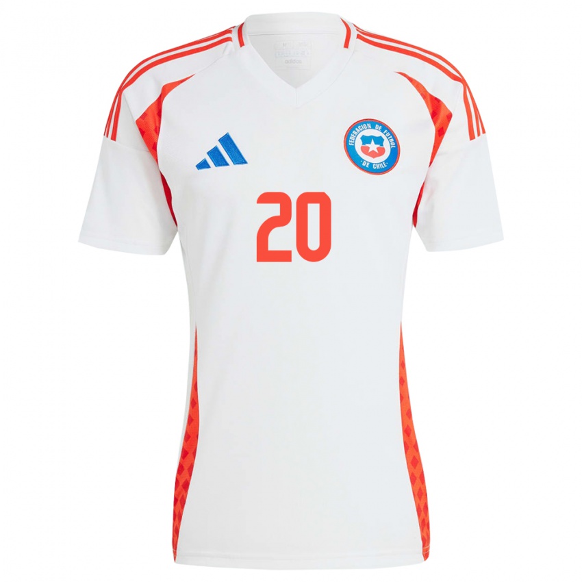 Niño Camiseta Chile Damián Pizarro #20 Blanco 2ª Equipación 24-26 La Camisa Chile