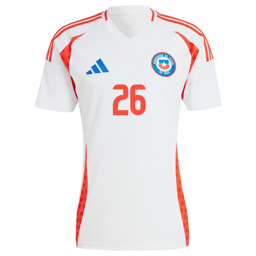 Niño Camiseta Chile Nicolás Fernández #266 Blanco 2ª Equipación 24-26 La Camisa Chile