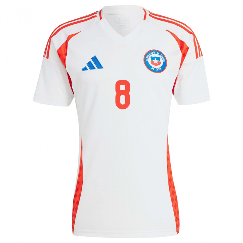 Niño Camiseta Chile Alexander Aravena #8 Blanco 2ª Equipación 24-26 La Camisa Chile