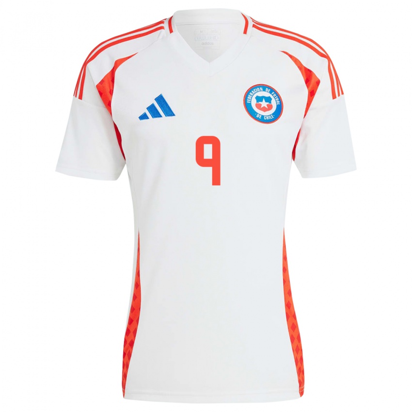 Niño Camiseta Chile María José Urrutia #9 Blanco 2ª Equipación 24-26 La Camisa Chile