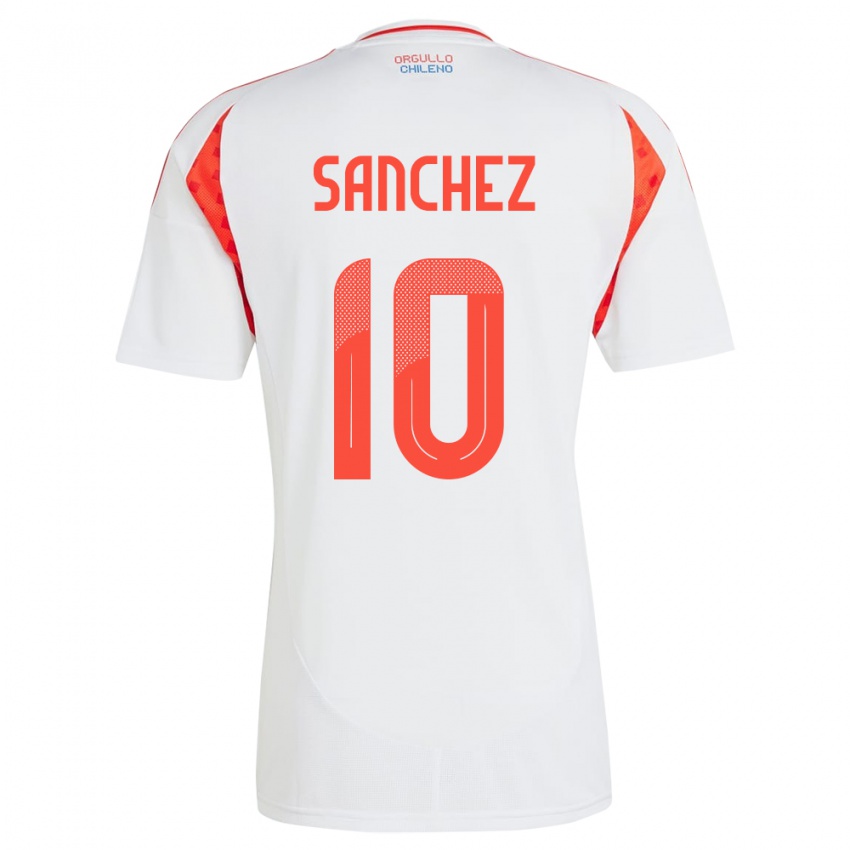 Niño Camiseta Chile Alexis Sánchez #10 Blanco 2ª Equipación 24-26 La Camisa Chile