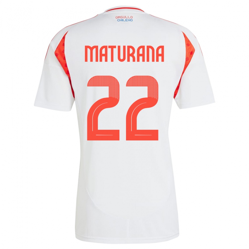 Niño Camiseta Chile Martín Maturana #22 Blanco 2ª Equipación 24-26 La Camisa Chile