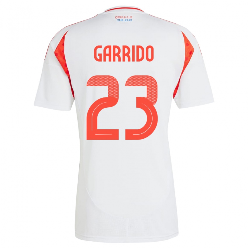 Niño Camiseta Chile Pedro Garrido #23 Blanco 2ª Equipación 24-26 La Camisa Chile