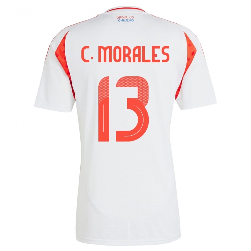 Niño Camiseta Chile Cristián Morales #13 Blanco 2ª Equipación 24-26 La Camisa Chile