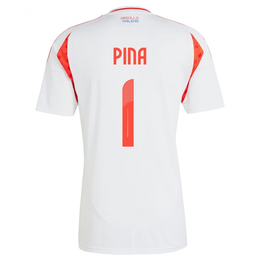 Niño Camiseta Chile Cristóbal Piña #1 Blanco 2ª Equipación 24-26 La Camisa Chile