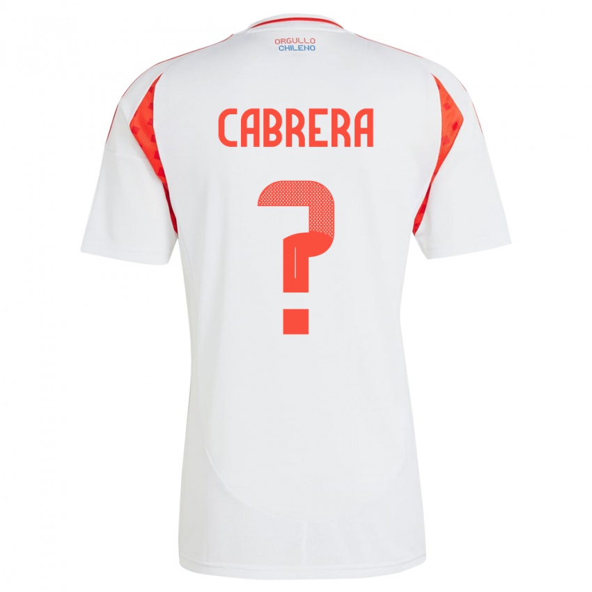 Niño Camiseta Chile Vicente Cabrera #0 Blanco 2ª Equipación 24-26 La Camisa Chile