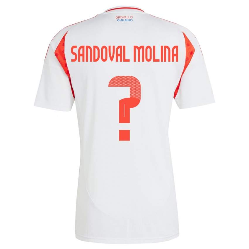 Niño Camiseta Chile Mario Sandoval Molina #0 Blanco 2ª Equipación 24-26 La Camisa Chile