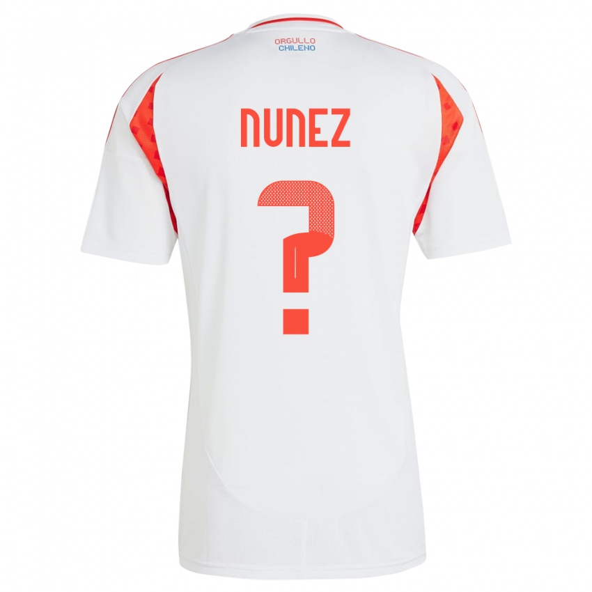 Niño Camiseta Chile Renato Nuñez #0 Blanco 2ª Equipación 24-26 La Camisa Chile