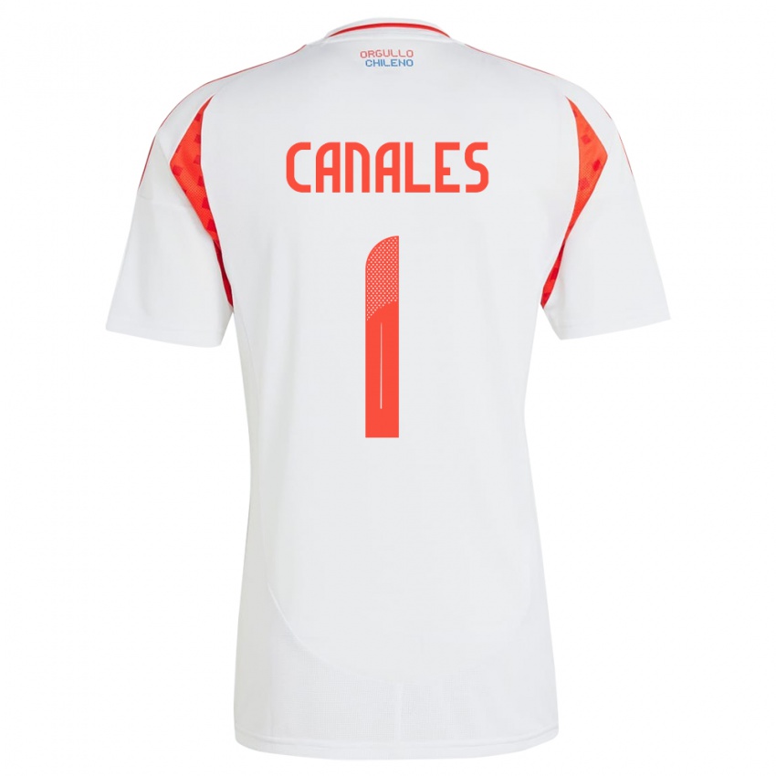 Niño Camiseta Chile Antonia Canales #1 Blanco 2ª Equipación 24-26 La Camisa Chile