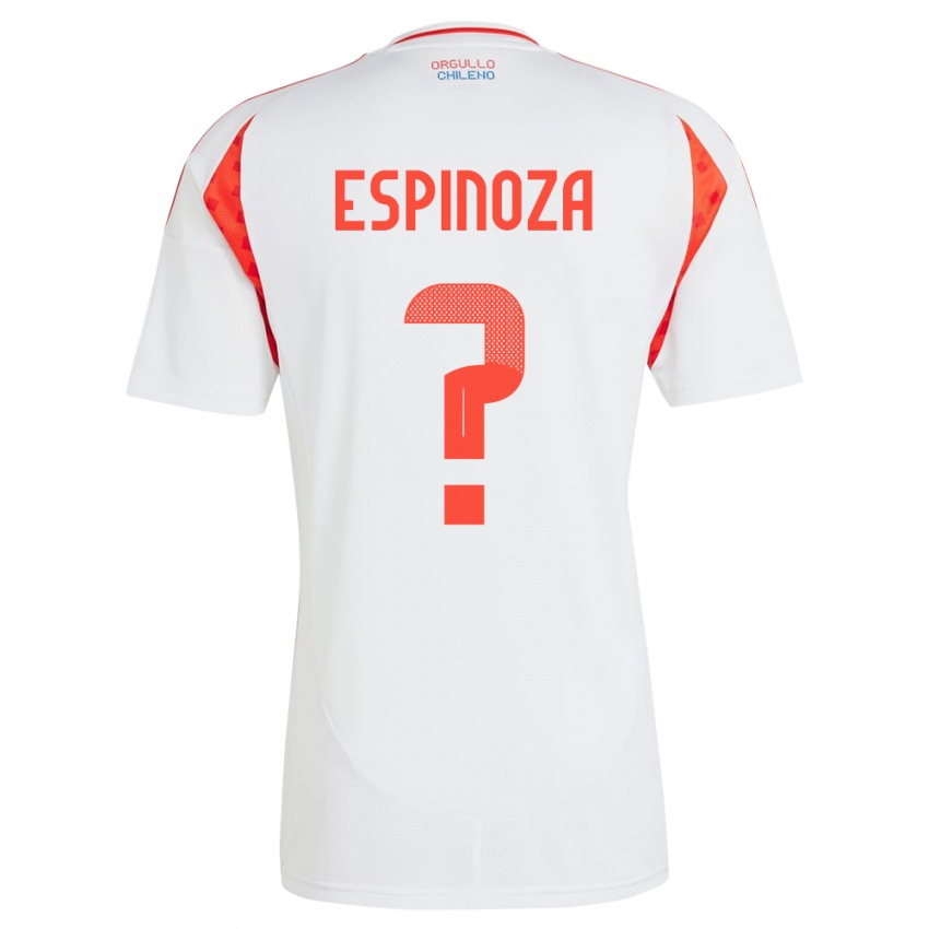 Niño Camiseta Chile Gali Espinoza #0 Blanco 2ª Equipación 24-26 La Camisa Chile