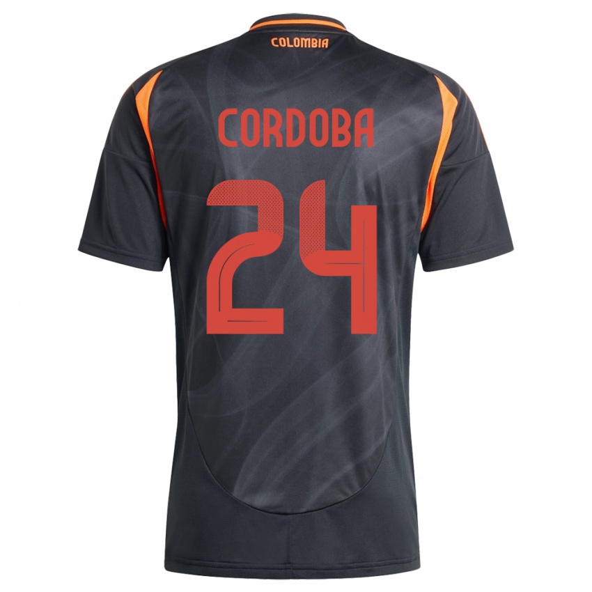 Niño Camiseta Colombia Jhon Córdoba #24 Negro 2ª Equipación 24-26 La Camisa Chile