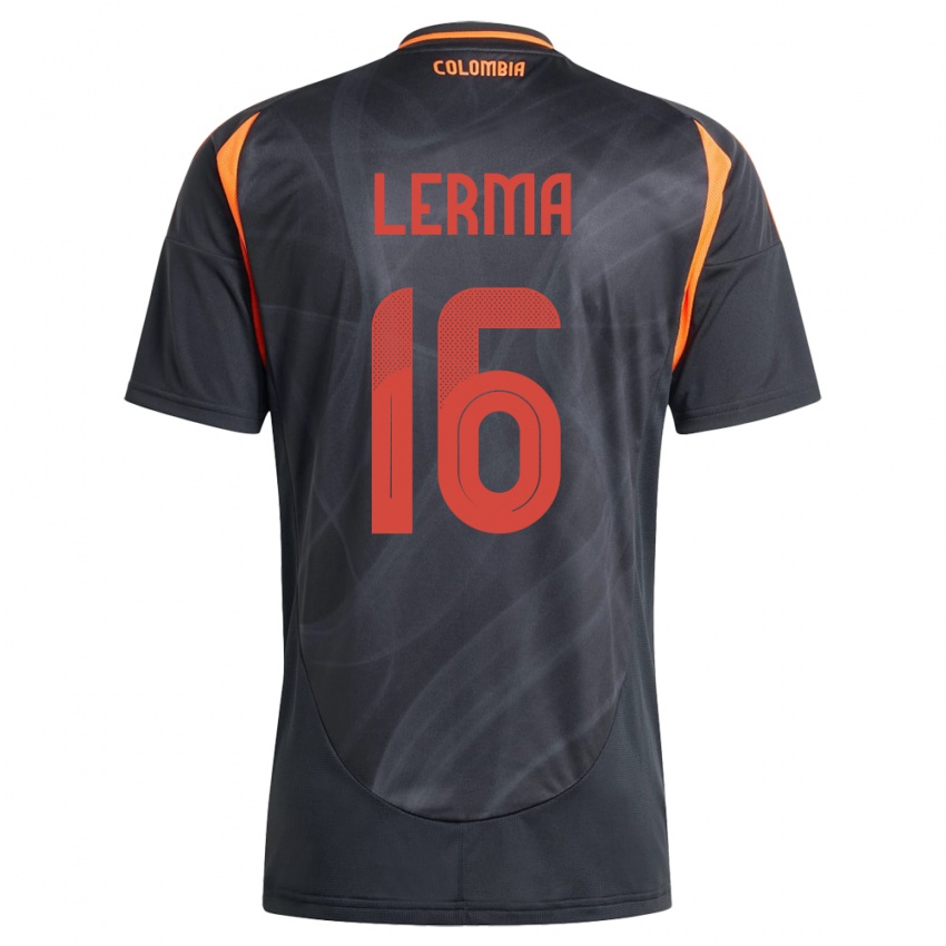 Niño Camiseta Colombia Jefferson Lerma #16 Negro 2ª Equipación 24-26 La Camisa Chile