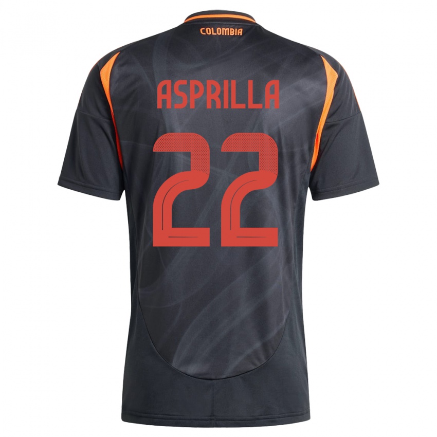 Niño Camiseta Colombia Yáser Asprilla #22 Negro 2ª Equipación 24-26 La Camisa Chile