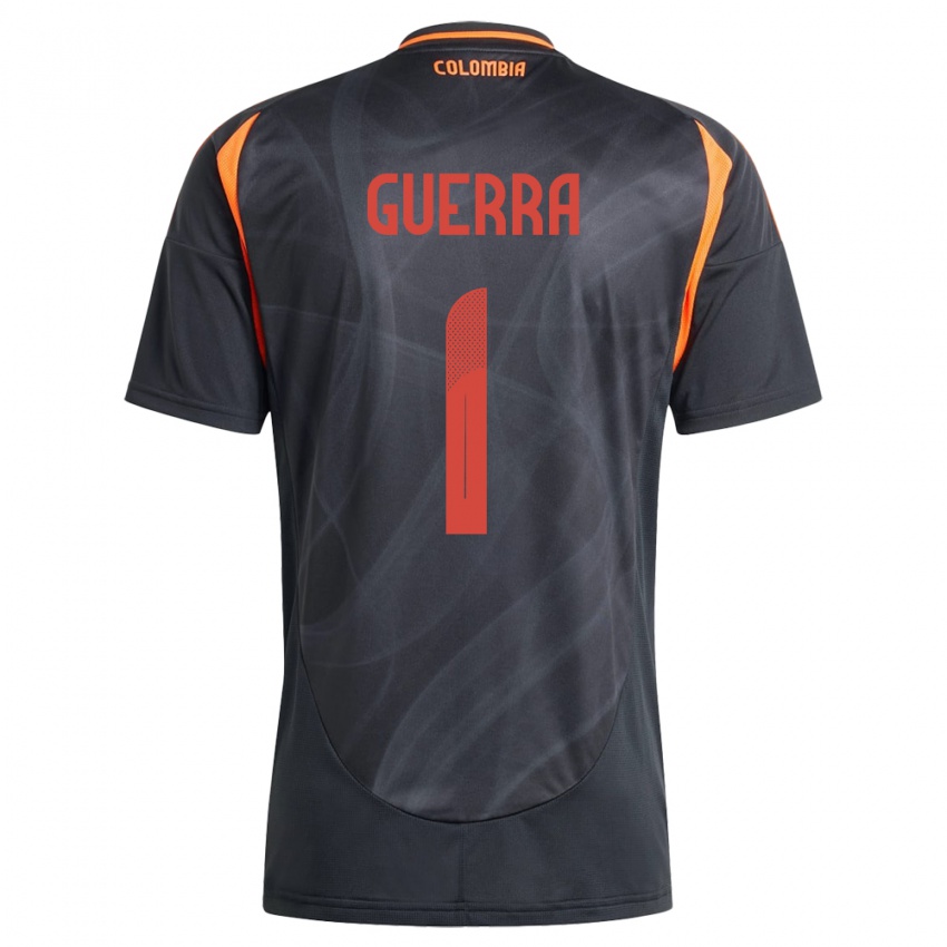 Niño Camiseta Colombia Sebastián Guerra #1 Negro 2ª Equipación 24-26 La Camisa Chile