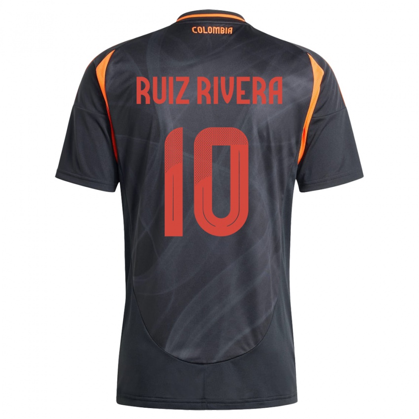 Niño Camiseta Colombia Daniel Ruiz Rivera #10 Negro 2ª Equipación 24-26 La Camisa Chile