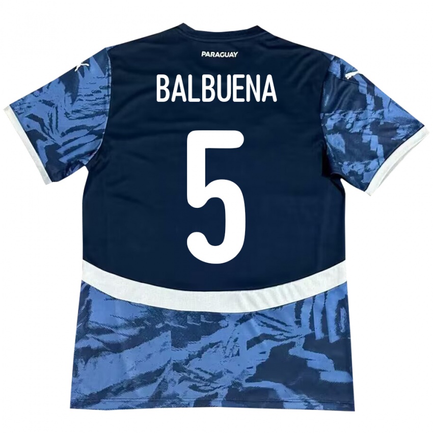 Niño Camiseta Paraguay Fabián Balbuena #5 Azul 2ª Equipación 24-26 La Camisa Chile