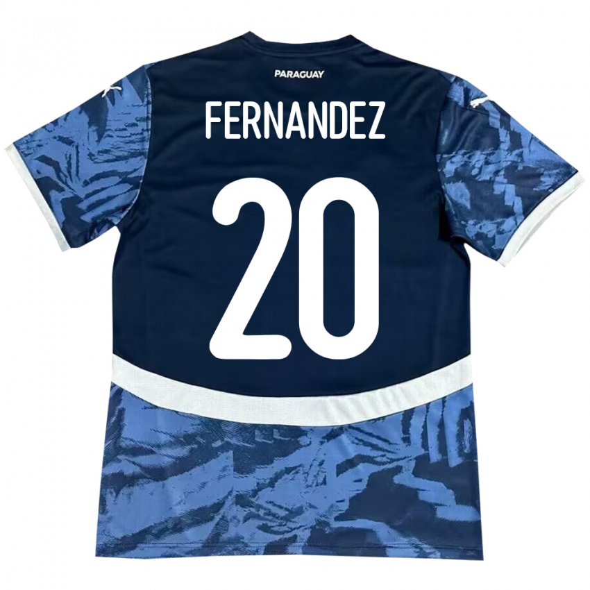 Niño Camiseta Paraguay Marcelo Fernández #20 Azul 2ª Equipación 24-26 La Camisa Chile