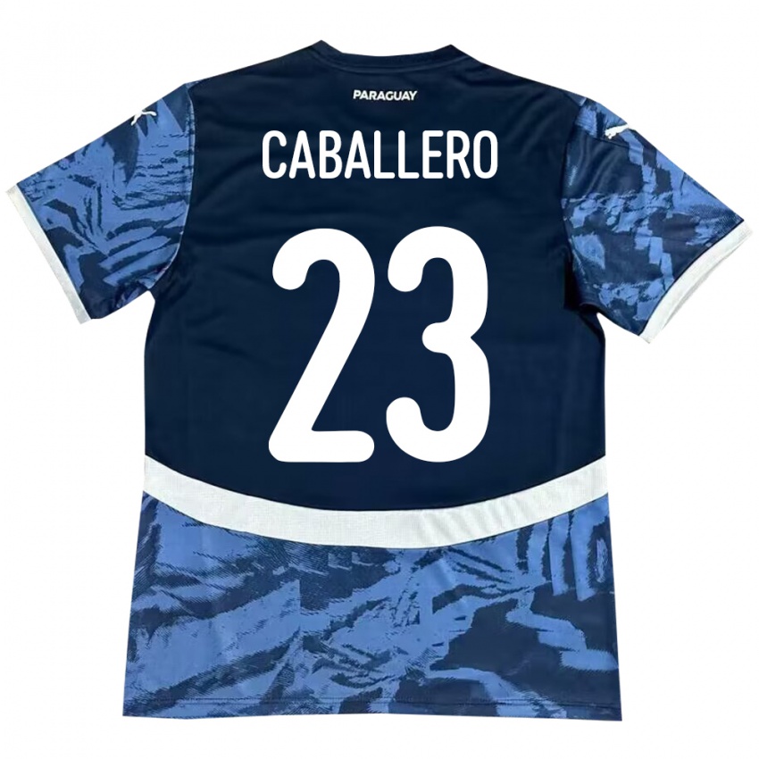 Niño Camiseta Paraguay Tiago Caballero #23 Azul 2ª Equipación 24-26 La Camisa Chile