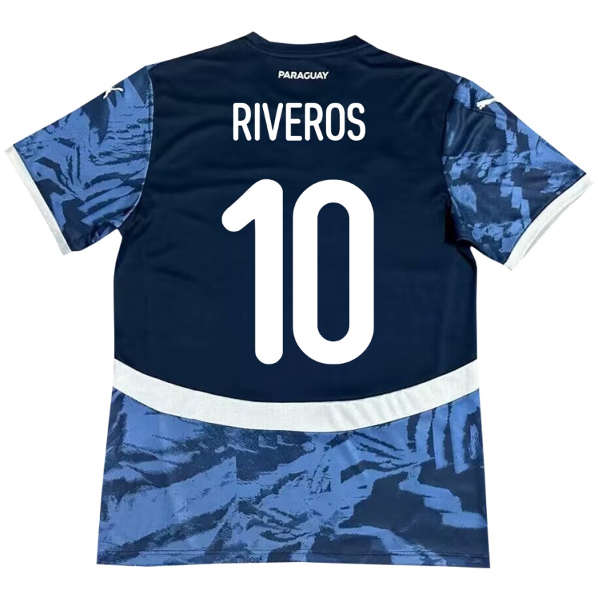 Niño Camiseta Paraguay Paulo Riveros #10 Azul 2ª Equipación 24-26 La Camisa Chile